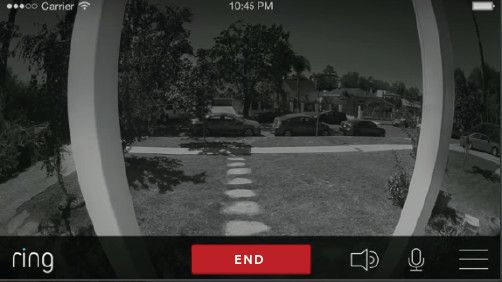 ring pro night vision from porch